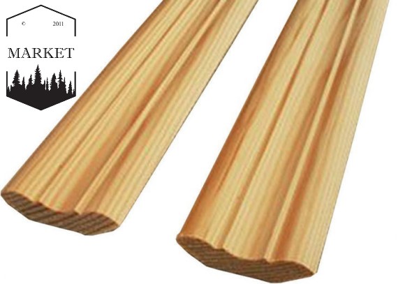Плинтус деревянный бессучковый лиственница 55мм длина 3м