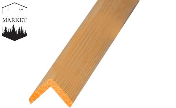 Уголок деревянный бессучковый лиственница 50мм длина 3м